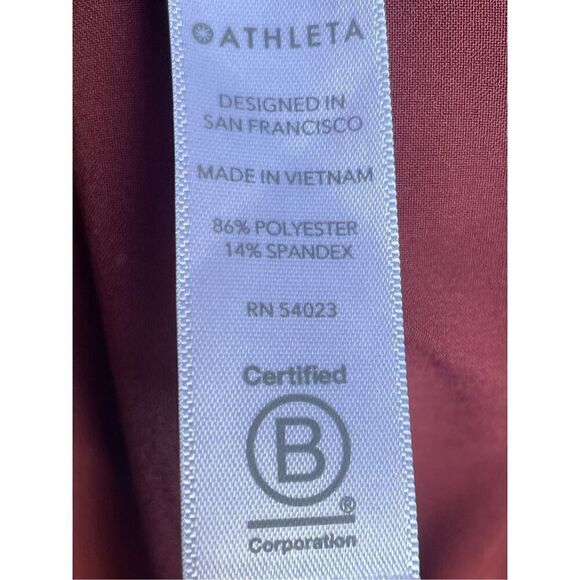 Athleta Women’s Initiative Zipper Mock Neck Sleeveless Sun Dress Maroon XS - Picture 10 of 13